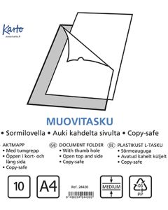 Muovitasku 120/08 A4 PP 10 kpl/pss