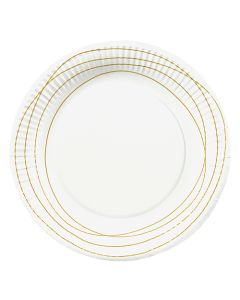 Kartonkilautanen 23cm kultaraita 8 kpl