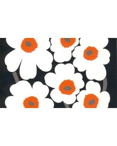 Kutsu-kiitos Unikko musta Marimekko