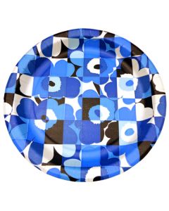Lautanen 23cm Mini-Ruutu-Unikko blue