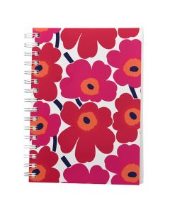 Muistikirja A5 kierre Marimekko Unikko punainen