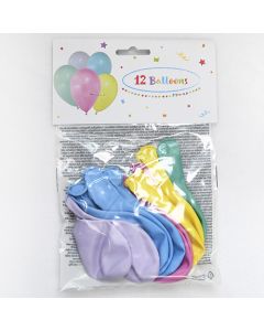 Ilmapallo lajitelma pastelli 12 kpl
