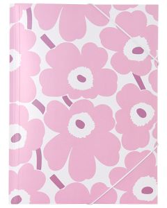 Kulmalukkokansio Marimekko Unikko vaaleanpunainen