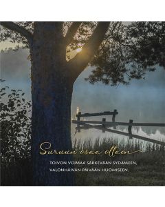 2-osainen adressikortti Ranta Muistiliitto osanotto