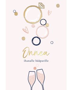 2-osainen hääkortti