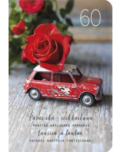 2-osainen onnittelukortti 60v Ilona Pietiläinen