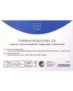 Tarrakuori C6 15kpl/pkt valkoinen