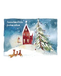 2-osainen joulukortti Minna Immonen