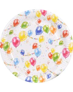 Kartonkilautanen 23cm ilmapallot 8kpl