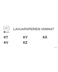Hintatarra lahjapaperit KT-KÄ blanco