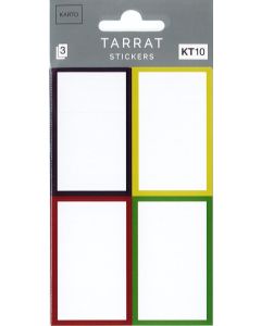 Tarrapakkaus etiketti värikäs