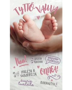2-osainen vauvakortti tyttö