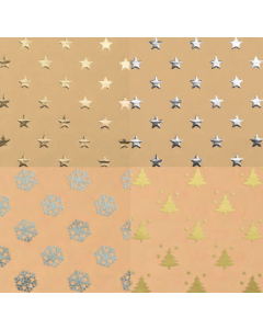 Joulupaperi kraft luxus 70x150cm