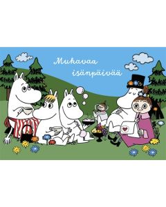 2-osainen isänpäiväkortti Muumit