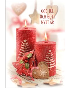 2-osainen joulukortti ruotsinkielinen