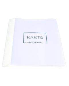 Esitekansio A4 E-462 valkoinen PVC etutaskulla