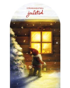 2-osainen joulukortti ruotsinkielinen