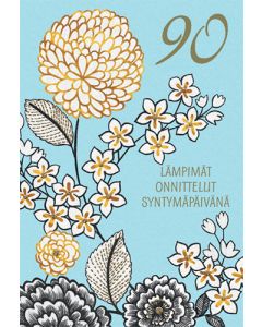 2-osainen onnittelukortti 90v Hallmark