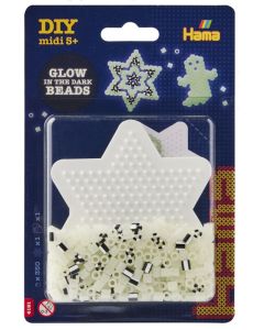 Hama pikkublister pimeässä hohtavat helmet