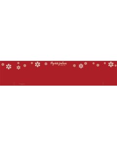Riviopaste Hyvää joulua God jul punainen 120-90cm