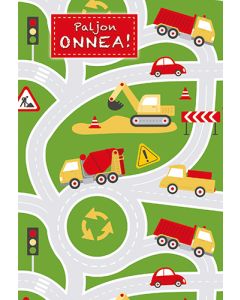 2-osainen lasten onnittelukortti poika