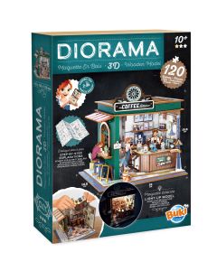 Diorama kahvila pienoismalli