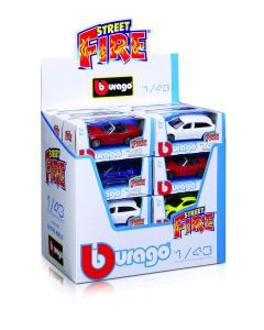Bburago Street Fire, 1:43 Autot, lajitelma 24 kpl