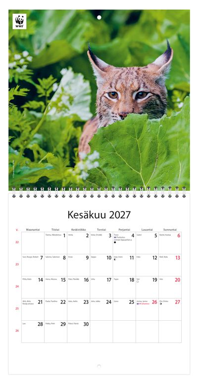 Seinäkalenteri 2027 WWF