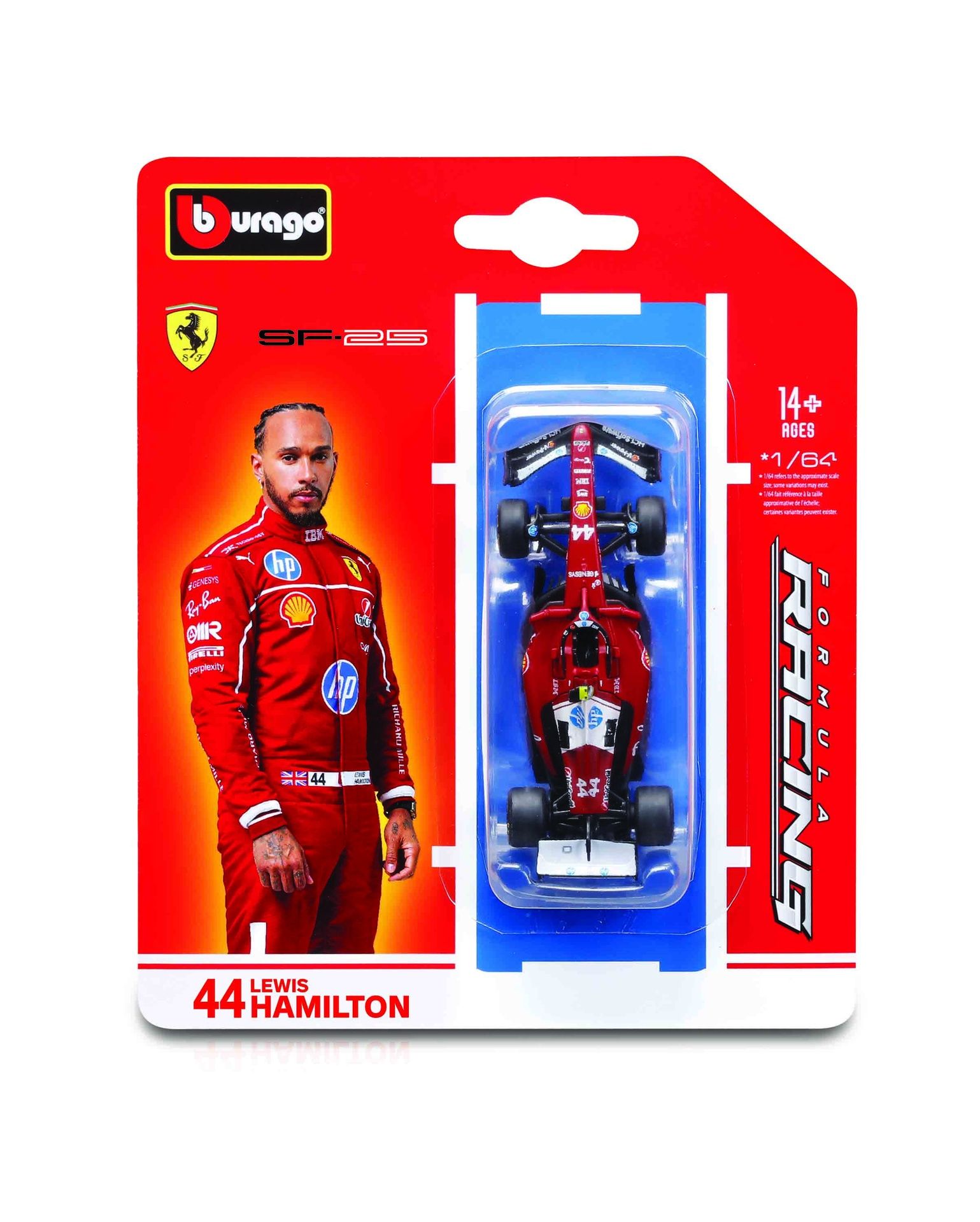 Bburago 1:64 Formula 1 -autot. Laj. sis. 2025 F1 -autot (Ferrari, RedBull, McLaren, Mercedes), 12 kpl dsp