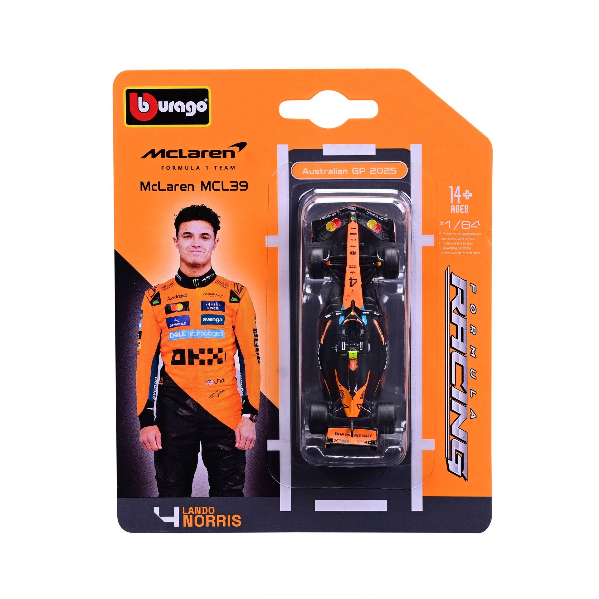 Bburago 1:64 Formula 1 -autot. Laj. sis. 2025 F1 -autot (Ferrari, RedBull, McLaren, Mercedes), 12 kpl dsp