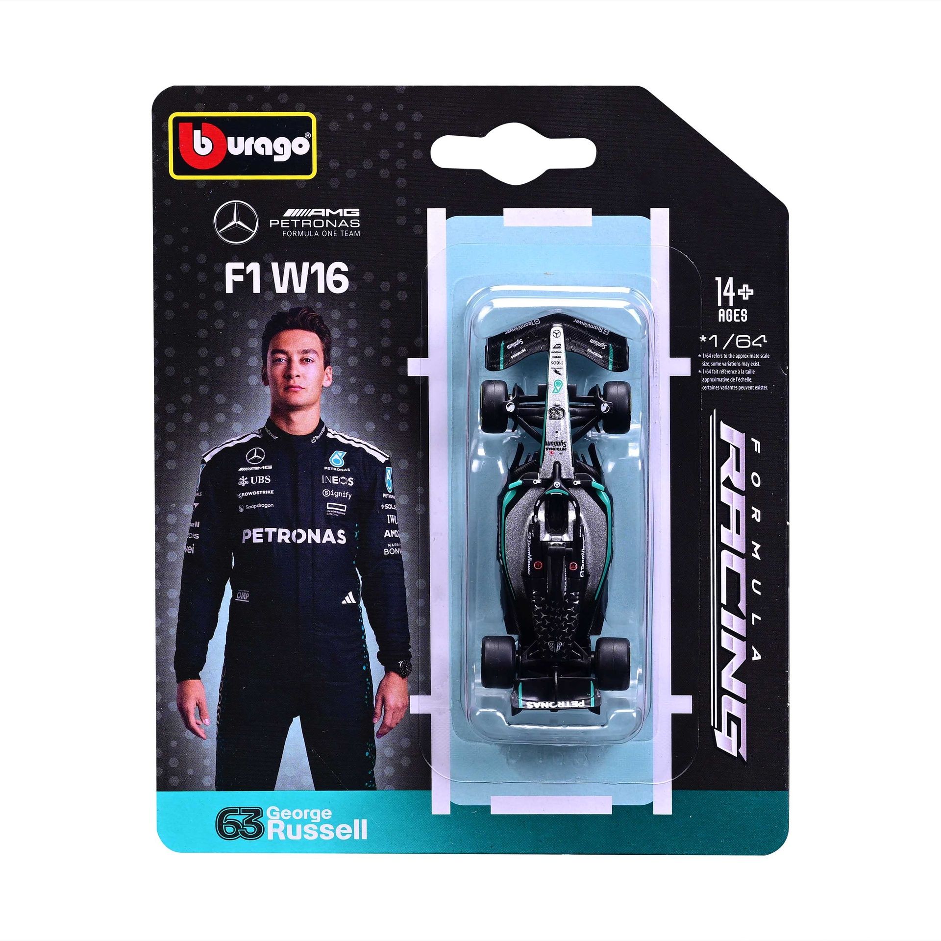 Bburago 1:64 Formula 1 -autot. Laj. sis. 2025 F1 -autot (Ferrari, RedBull, McLaren, Mercedes), 12 kpl dsp