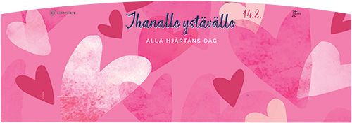 Päätyopaste ystävänpäivä 120–90 cm