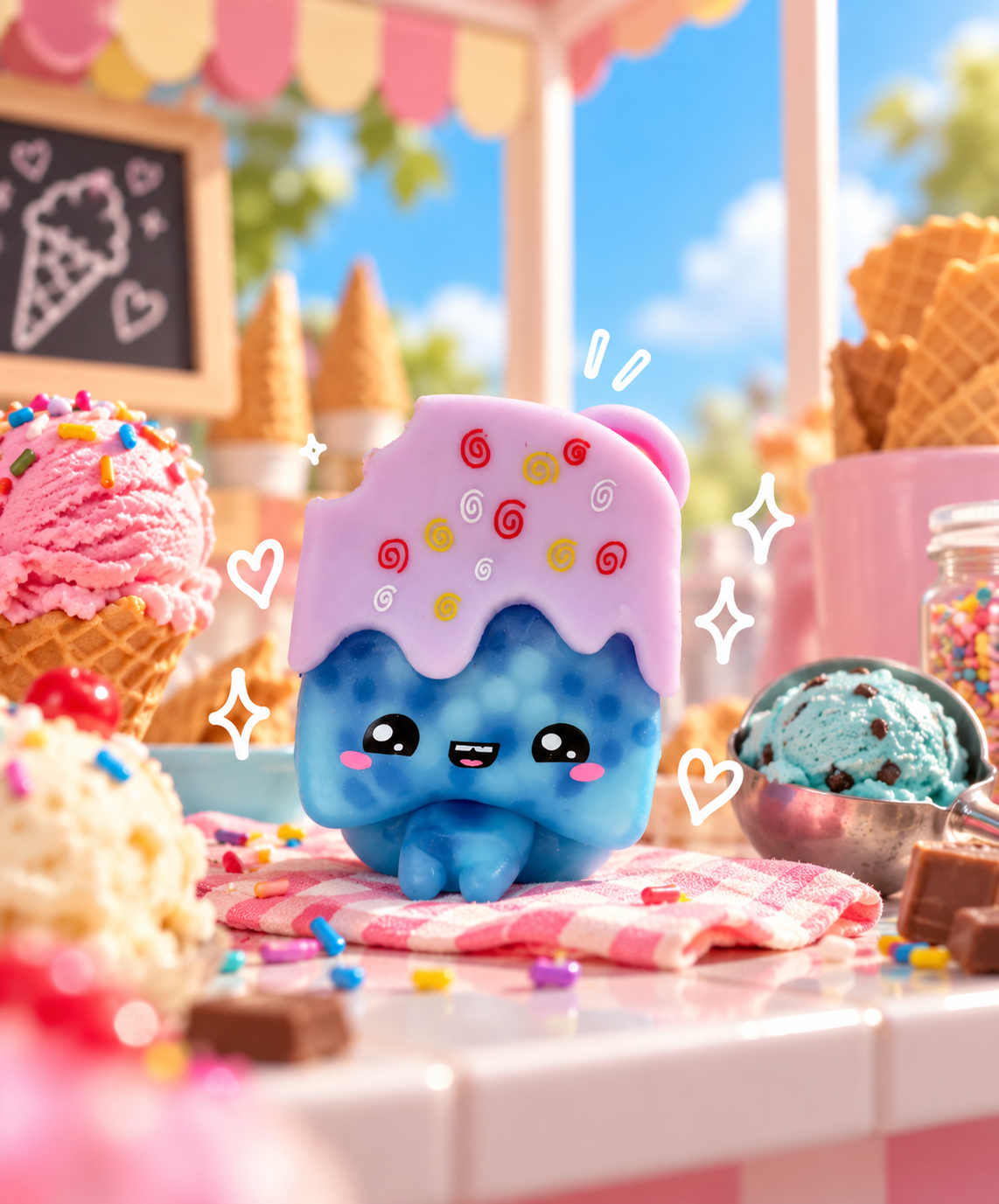 Kawaii fruit lolly squeezy, 6 cm