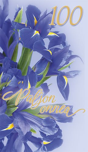 2-osainen onnittelukortti 100v