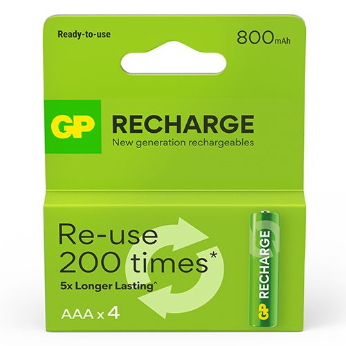 GP Recharge ladattava akku AAA 800mAh 4kpl