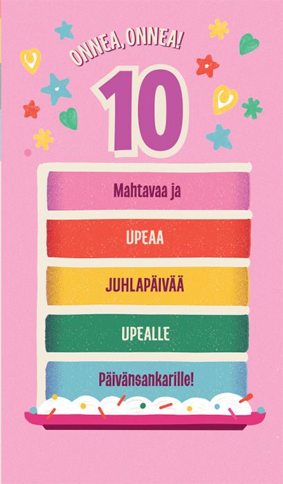 2-osainen onnittelukortti 10 v Hallmark