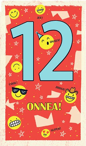 2-osainen onnittelukortti 12 v Hallmark