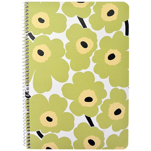 Kierrevihko A5/40L Marimekko Unikko vaaleanvihreä