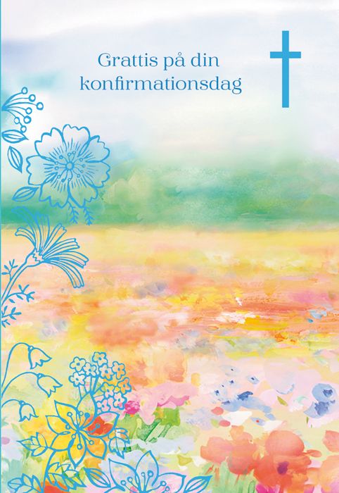 2-osainen rippikortti ruotsinkielinen Hallmark
