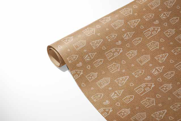 Joulupaperi kraft 70x200cm