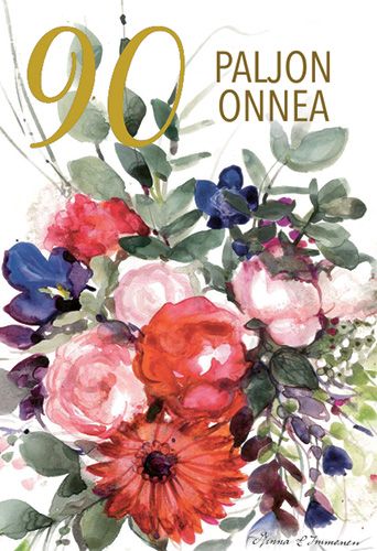 2-osainen vuosikortti 90v Minna Immonen