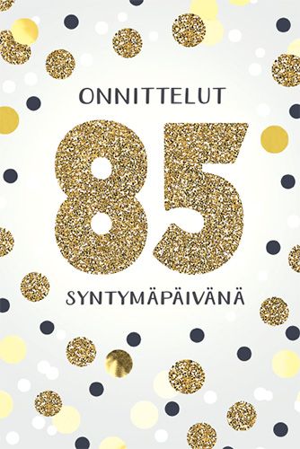 2-osainen onnittelukortti 85v Hallmark