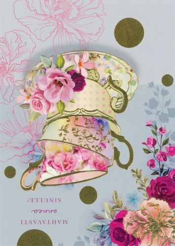2-osainen kortti Paper Rose