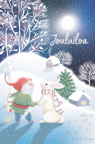 Joulupakettikortti Katri Kuusela