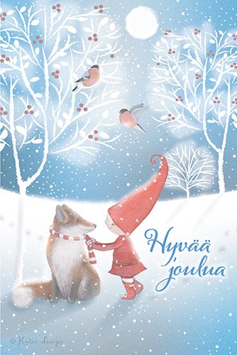 Joulupakettikortti Katri Kuusela