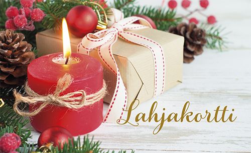 Lahjakorttipakkaus joulu
