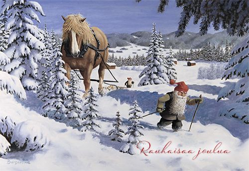 2-osainen joulukortti