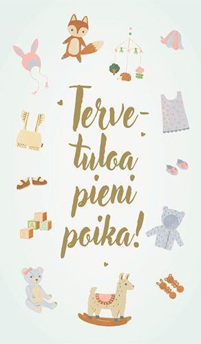 2-osainen vauvakortti poika