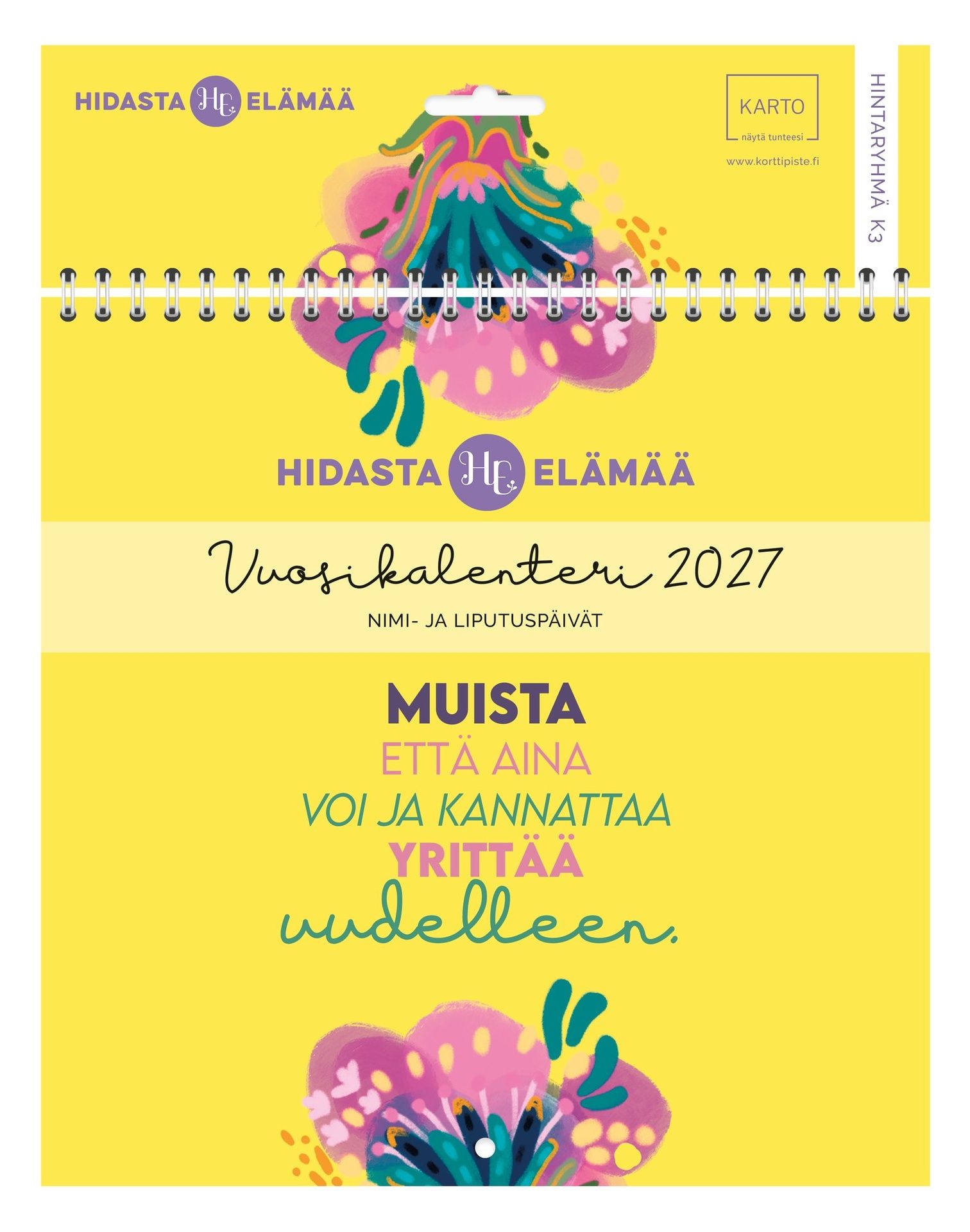 Seinäkalenteri 2027 Hidasta elämää
