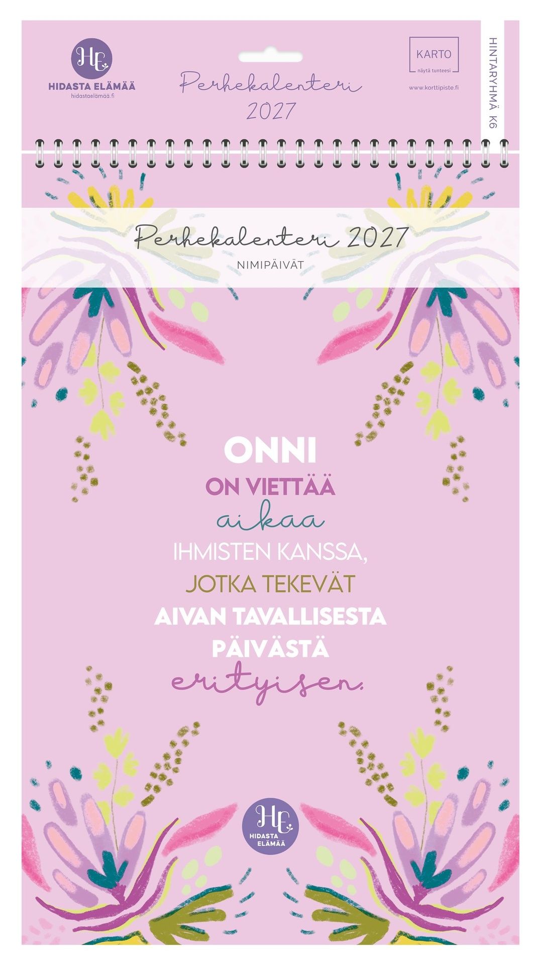 Perhekalenteri 2027 Hidasta elämää